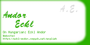 andor eckl business card